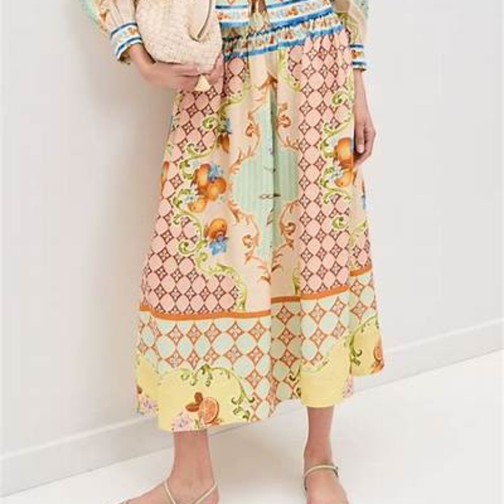 Hunter Bell Tatum Skirt Sz Medium Gasparilla Garden